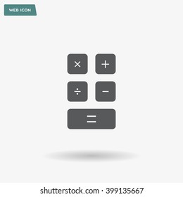 Calculator icon. Flat design style. Eps 10