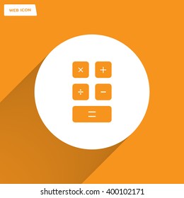 Calculator icon. Flat design style. Eps 10