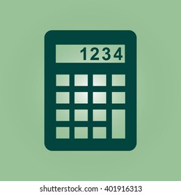 Calculator icon. Flat design style. Eps 10