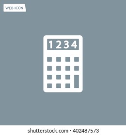 Calculator icon. Flat design style. Eps 10