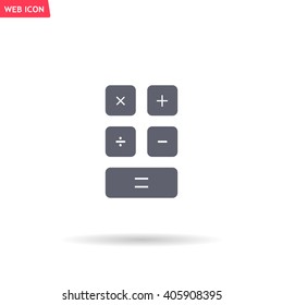 Calculator icon. Flat design style. Eps 10