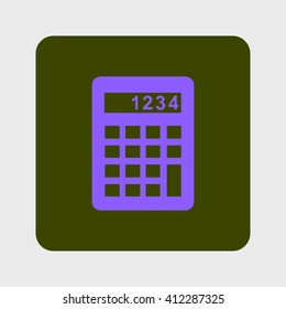 Calculator icon. Flat design style. Eps 10