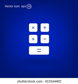 Calculator icon. Flat design style. Eps 10