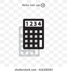 Calculator icon. Flat design style. Eps 10