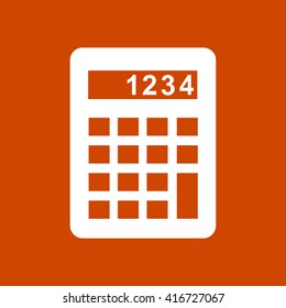 Calculator icon. Flat design style. Eps 10