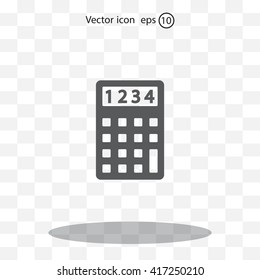 Calculator icon. Flat design style. Eps 10