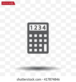 Calculator icon. Flat design style. Eps 10