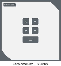 Calculator icon. Flat design style. Eps 10