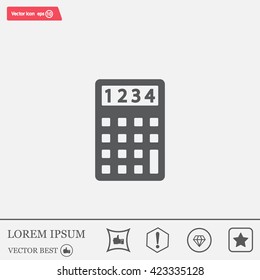 Calculator icon. Flat design style. Eps 10