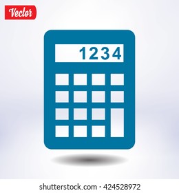Calculator icon. Flat design style. Eps 10
