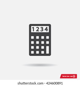 Calculator icon. Flat design style. Eps 10