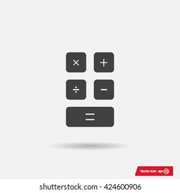 Calculator icon. Flat design style. Eps 10