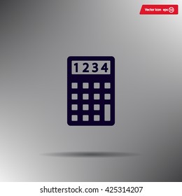 Calculator icon. Flat design style. Eps 10