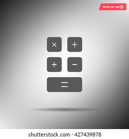 Calculator icon. Flat design style. Eps 10