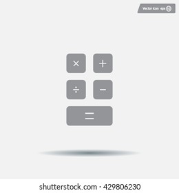 Calculator icon. Flat design style. Eps 10