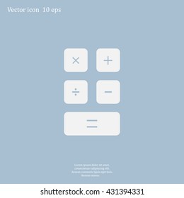 Calculator icon. Flat design style. Eps 10