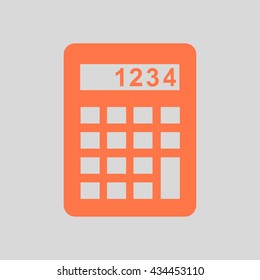 Calculator icon. Flat design style. Eps 10