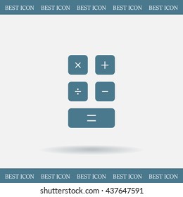 Calculator icon. Flat design style. Eps 10