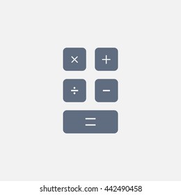 Calculator icon. Flat design style. Eps 10