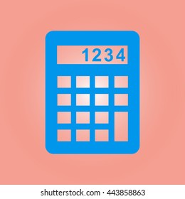 Calculator icon. Flat design style. Eps 10