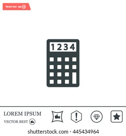 Calculator icon. Flat design style. Eps 10