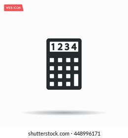 Calculator icon. Flat design style. Eps 10