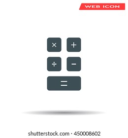 Calculator icon. Flat design style. Eps 10