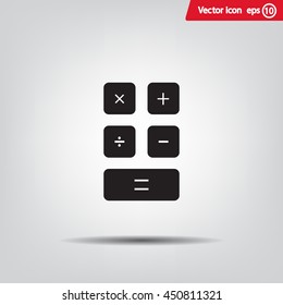 Calculator icon. Flat design style. Eps 10