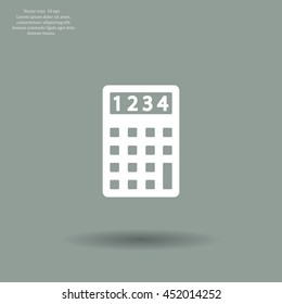 Calculator icon. Flat design style. Eps 10