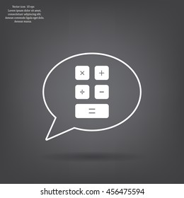 Calculator icon. Flat design style. Eps 10