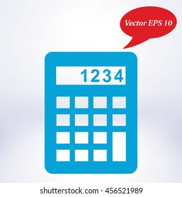 Calculator icon. Flat design style. Eps 10