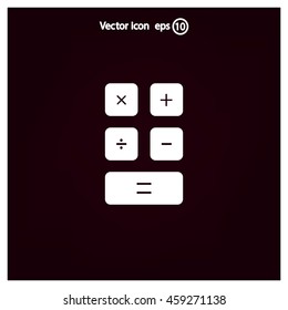 Calculator icon. Flat design style. Eps 10
