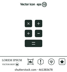 Calculator icon. Flat design style. Eps 10