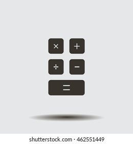 Calculator icon. Flat design style. Eps 10