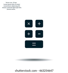 Calculator icon. Flat design style. Eps 10