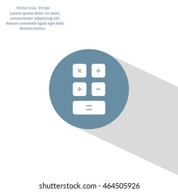Calculator icon. Flat design style. Eps 10