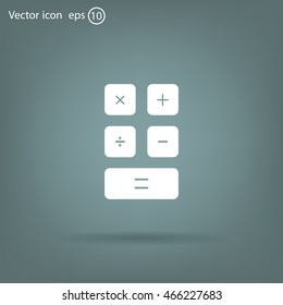 Calculator icon. Flat design style. Eps 10