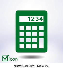 Calculator icon. Flat design style. Eps 10