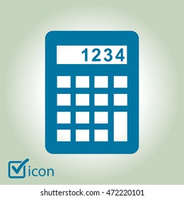 Calculator icon. Flat design style. Eps 10