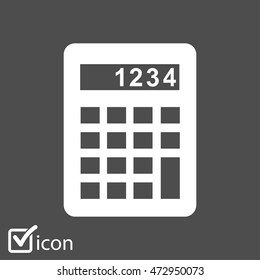 Calculator icon. Flat design style. Eps 10