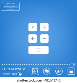 Calculator icon. Flat design style. Eps 10