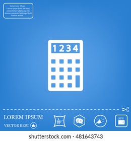 Calculator icon. Flat design style. Eps 10