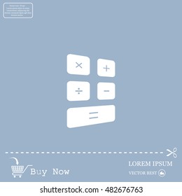 Calculator icon. Flat design style. Eps 10