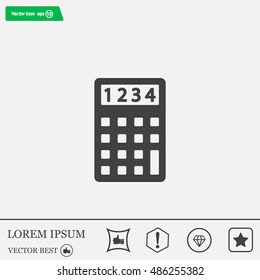 Calculator icon. Flat design style. Eps 10