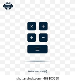 Calculator icon. Flat design style. Eps 10