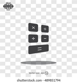 Calculator icon. Flat design style. Eps 10