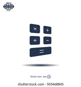 Calculator icon. Flat design style. Eps 10
