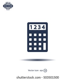 Calculator icon. Flat design style. Eps 10