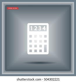 Calculator icon. Flat design style. Eps 10