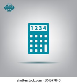 Calculator icon. Flat design style. Eps 10
